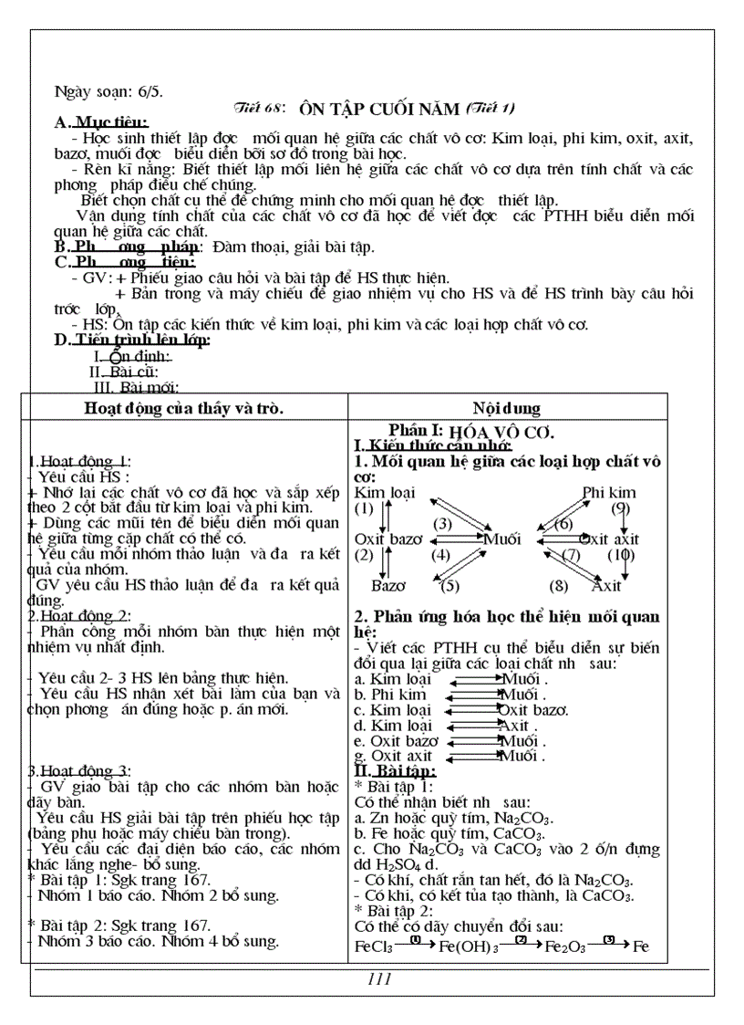 image for page Giáo án hóa học 9 2012 NT