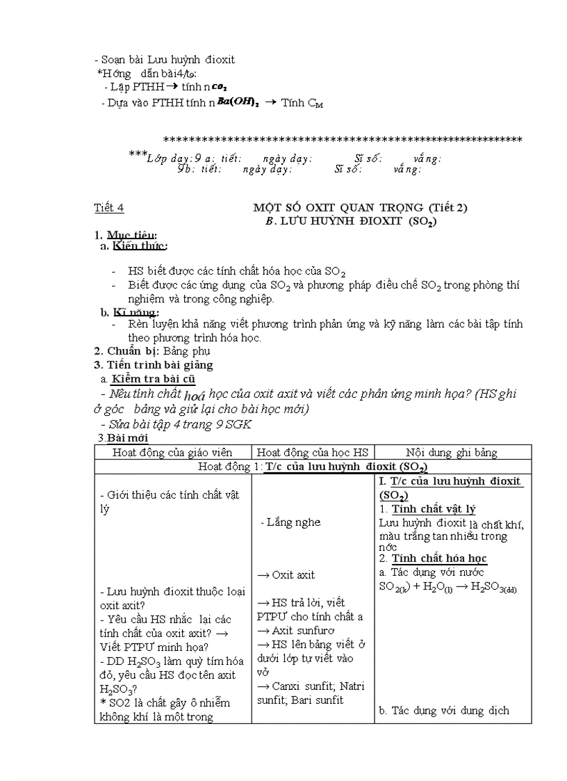 image for page Giáo án hóa khối 8 9 trọn bộ 3 cột hà giang 2010 2011