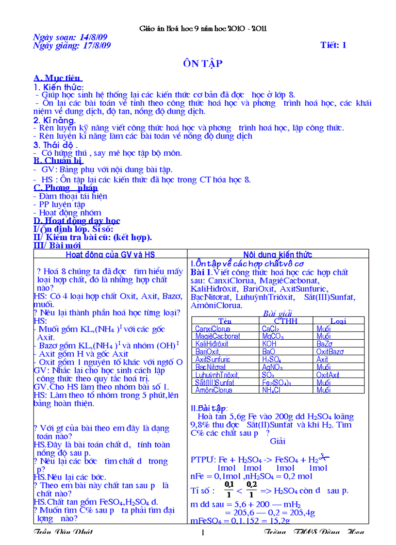 image for page Giáo án Hóa9 chuẩn không cần chỉnh