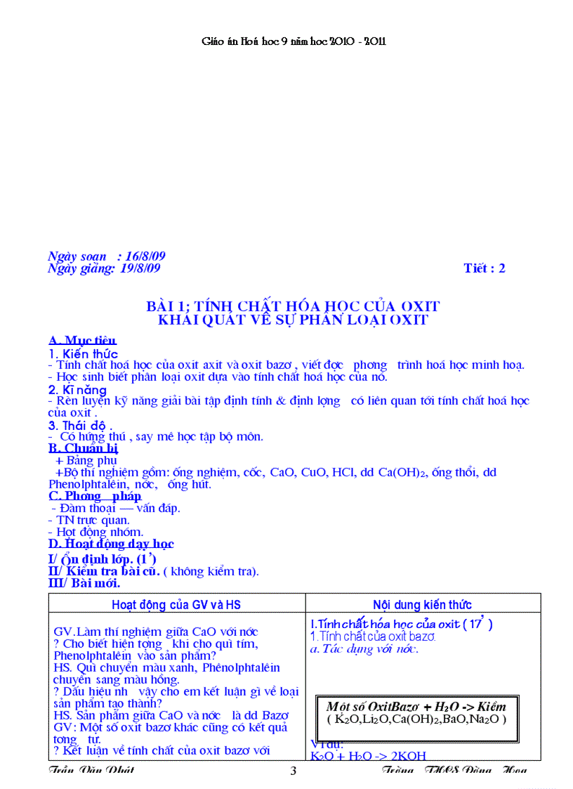 image for page Giáo án Hóa9 chuẩn không cần chỉnh