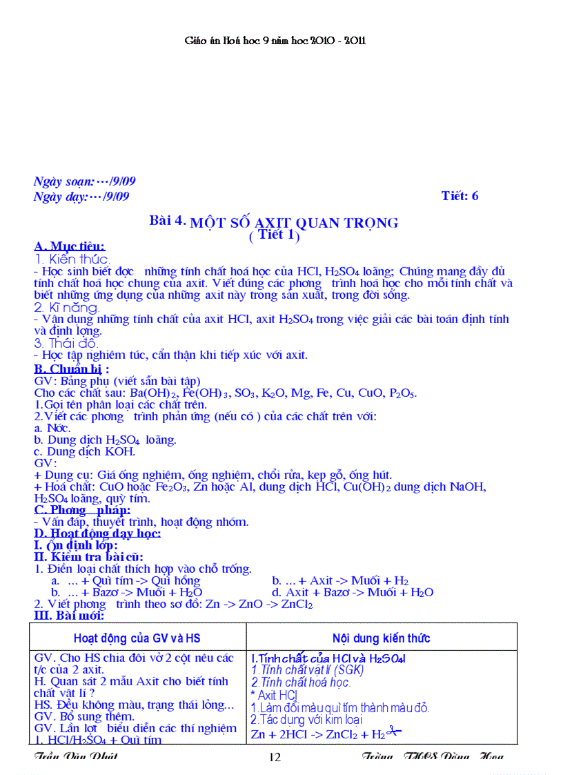 image for page Giáo án Hóa9 chuẩn không cần chỉnh