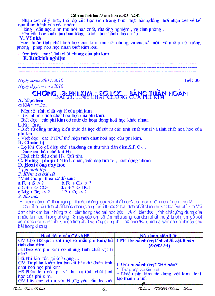 image for page Giáo án Hóa9 chuẩn không cần chỉnh