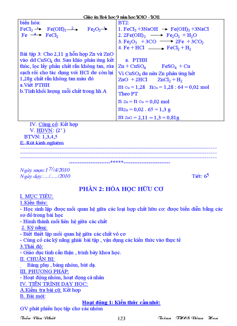 image for page Giáo án Hóa9 chuẩn không cần chỉnh