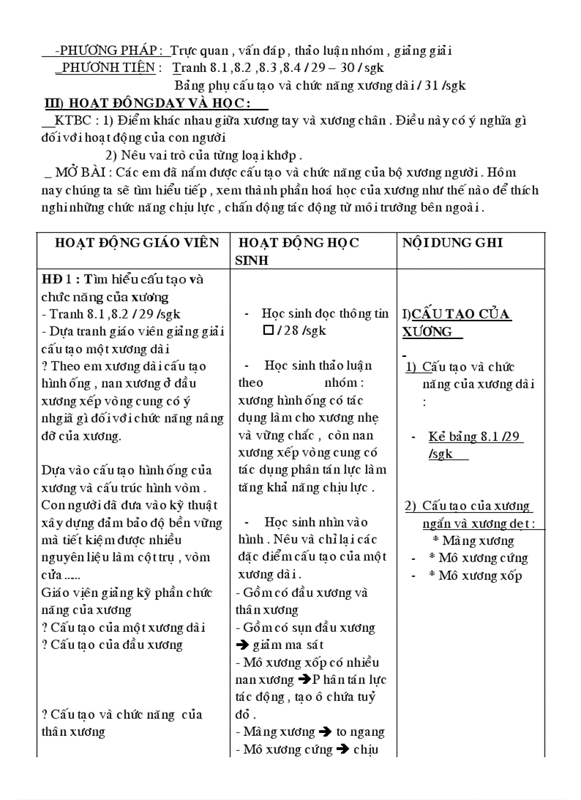 image for page Giao an sinh hoc 8 tron bo cuc hot