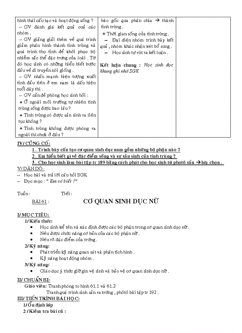 image for page Giao an sinh hoc 8 tron bo cuc hot