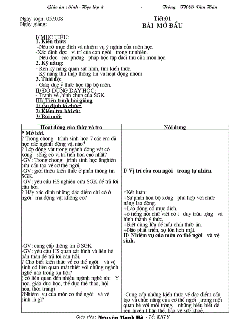 image for page Giao an sinh hoc 8