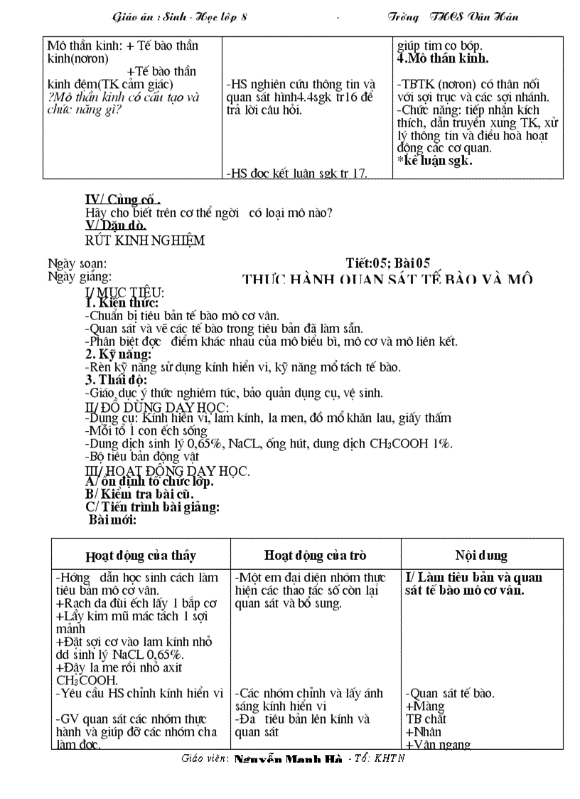 image for page Giao an sinh hoc 8