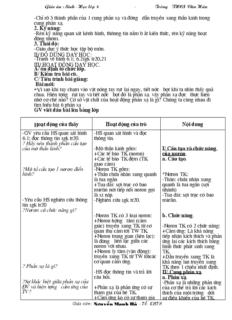 image for page Giao an sinh hoc 8