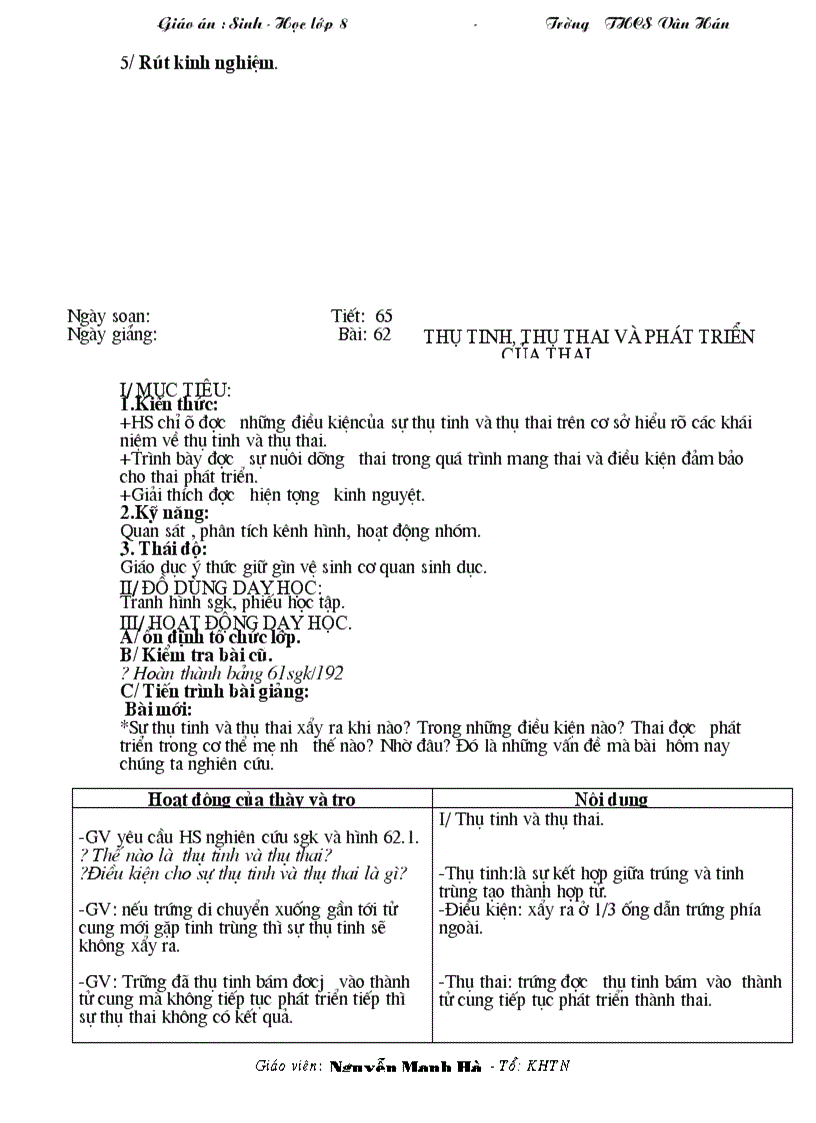 image for page Giao an sinh hoc 8