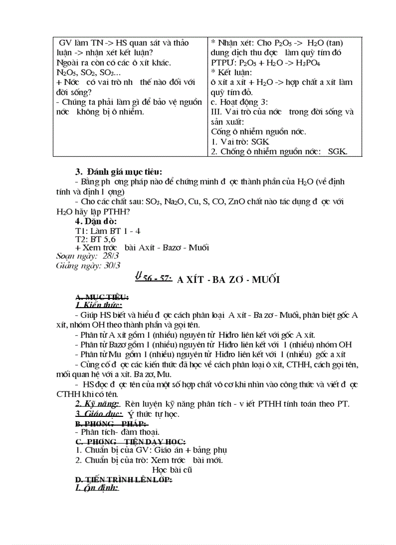 image for page Giáo án hóa 8 trọn bộ 1