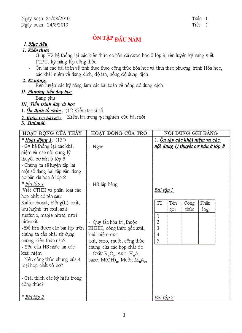 image for page Giáo án hóa 9 theo chuẩn Kt Kn 1