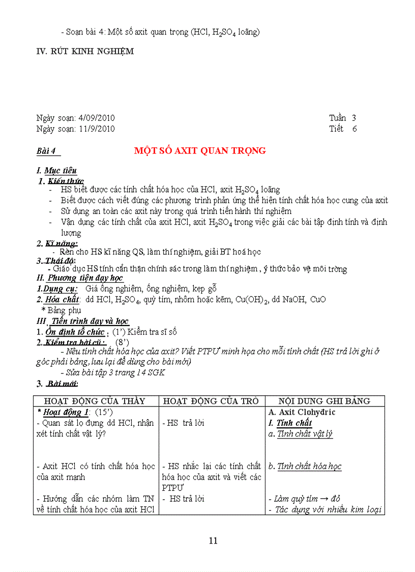 image for page Giáo án hóa 9 theo chuẩn Kt Kn 1