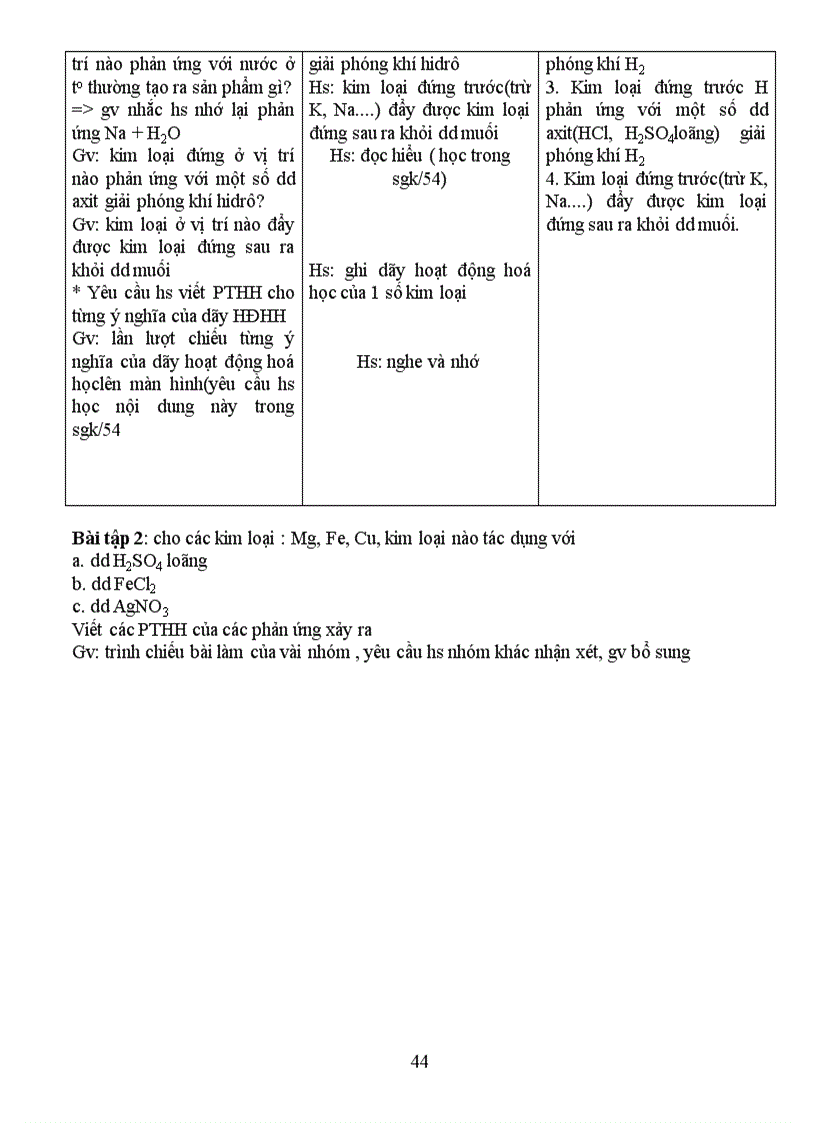 image for page Giáo án hóa 9 theo chuẩn Kt Kn 1