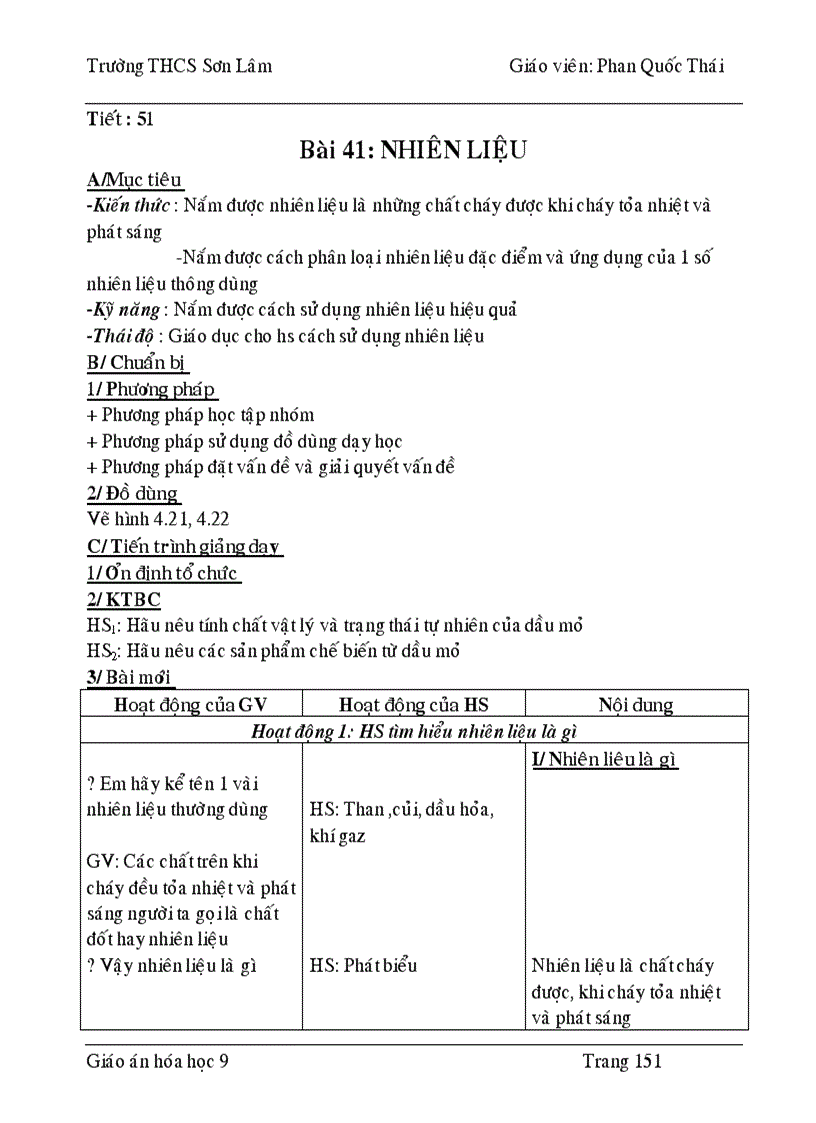 image for page Giáo án hóa học lớp 9 1