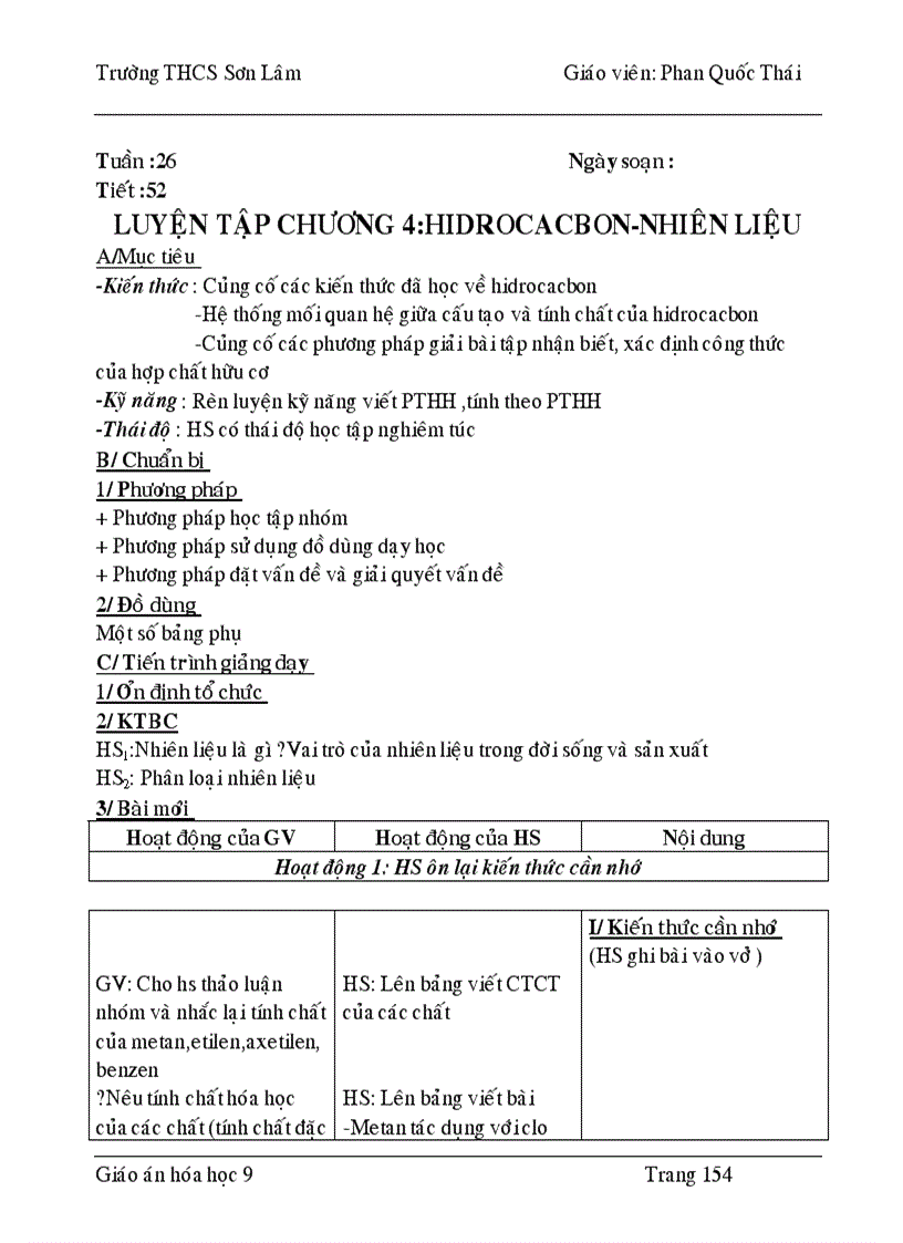 image for page Giáo án hóa học lớp 9 1