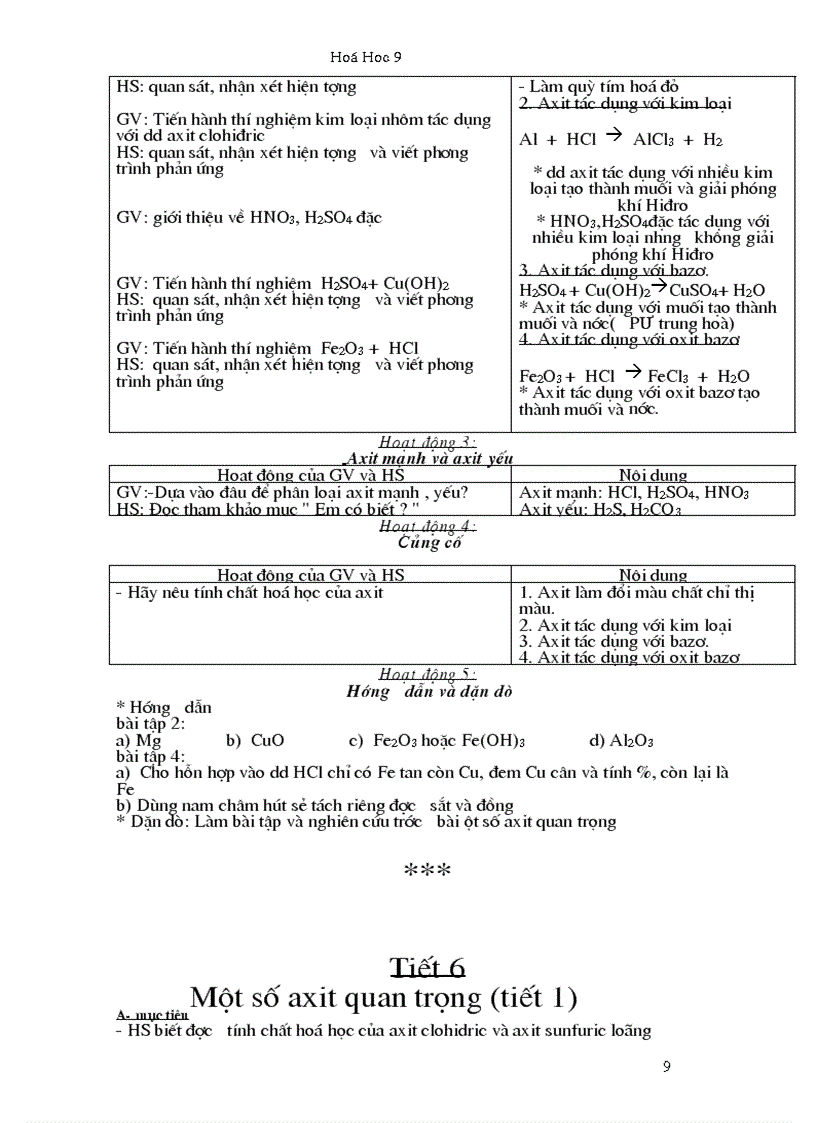 image for page Giáo án hóa lớp 9 1