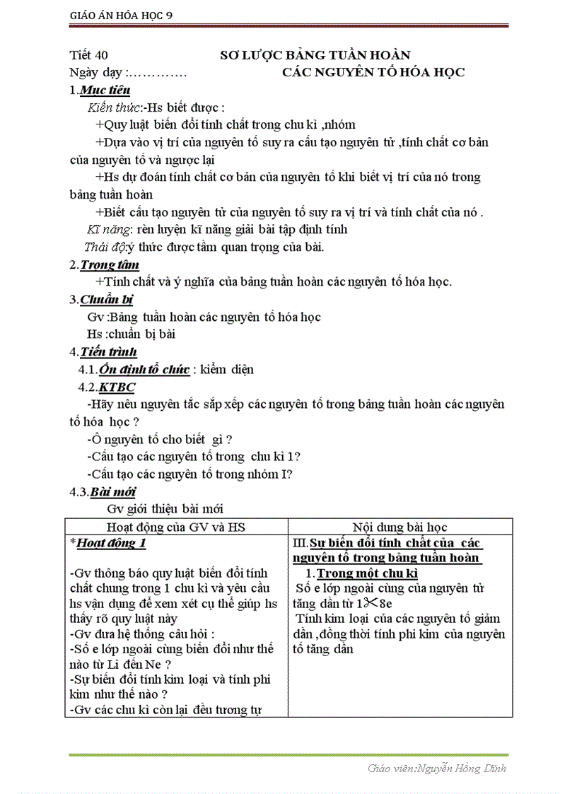 image for page Hóa 9 tiết 40 1