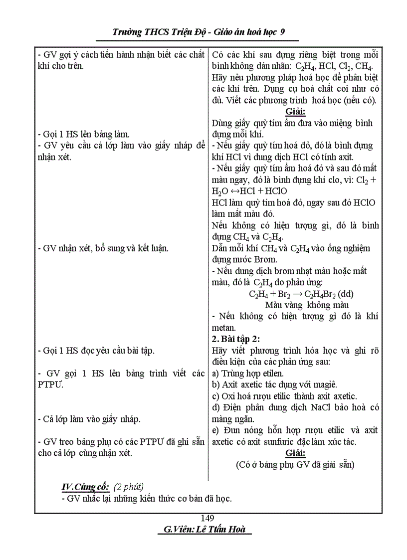 image for page Hóa học9 chương IV