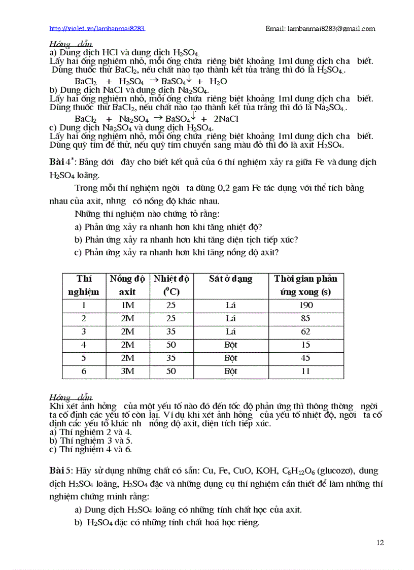 image for page Hướng dẫn làm BT nâng cao Hóa 9