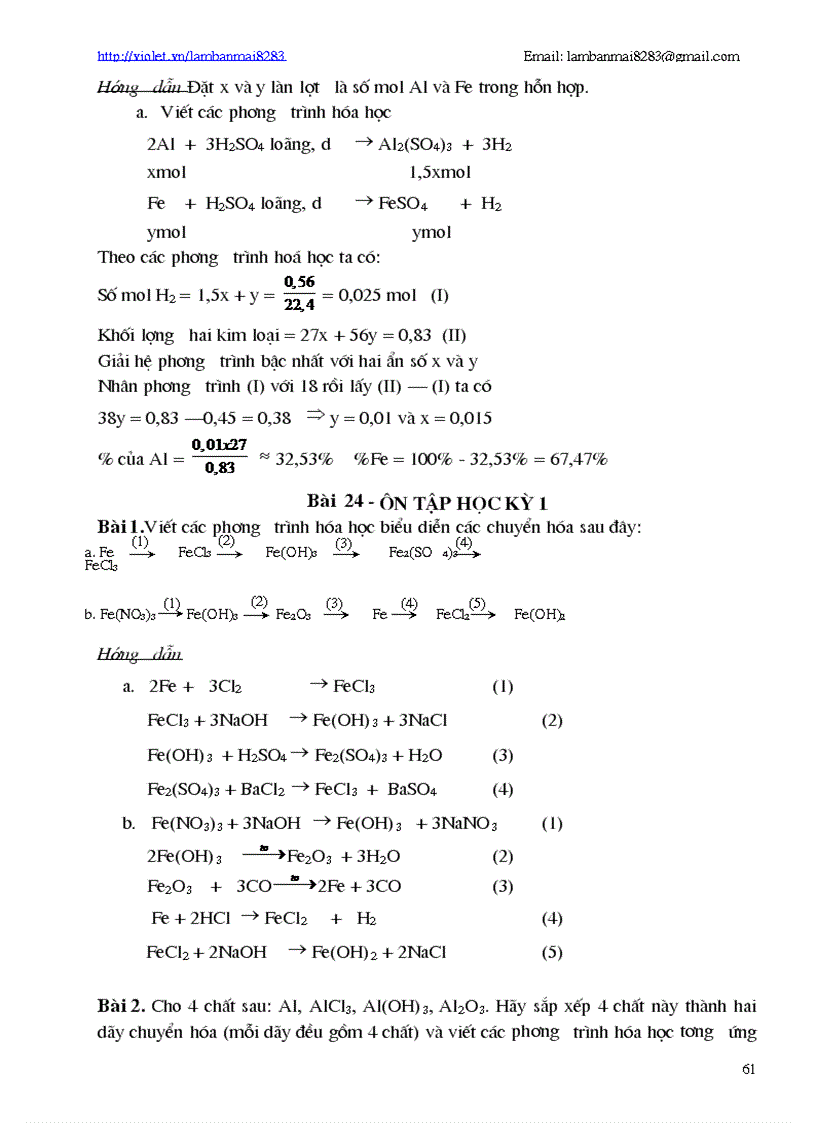 image for page Hướng dẫn làm BT nâng cao Hóa 9