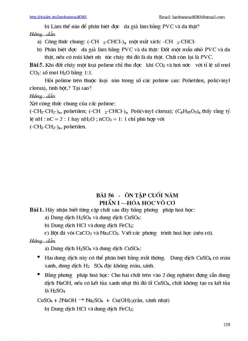 image for page Hướng dẫn làm BT nâng cao Hóa 9