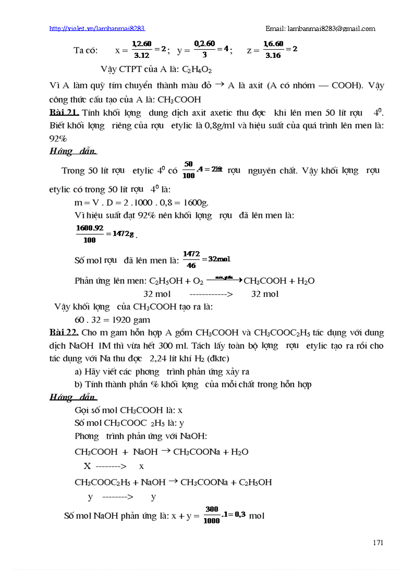 image for page Hướng dẫn làm BT nâng cao Hóa 9