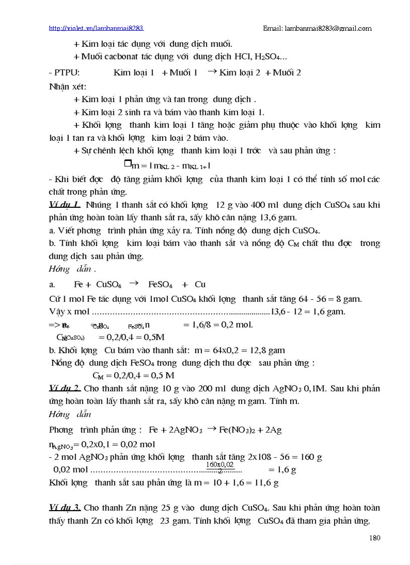 image for page Hướng dẫn làm BT nâng cao Hóa 9