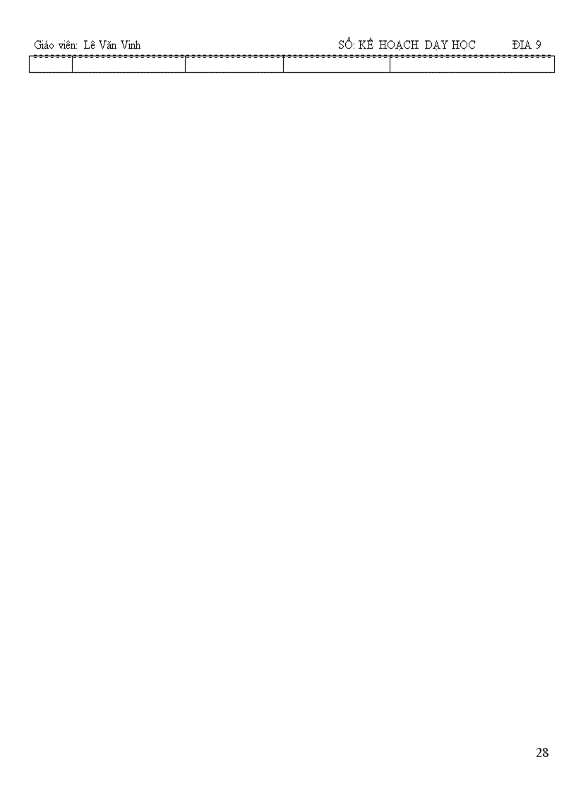 image for page Kê hoạch dạy học Địa 9 theo chuẩn KTKN