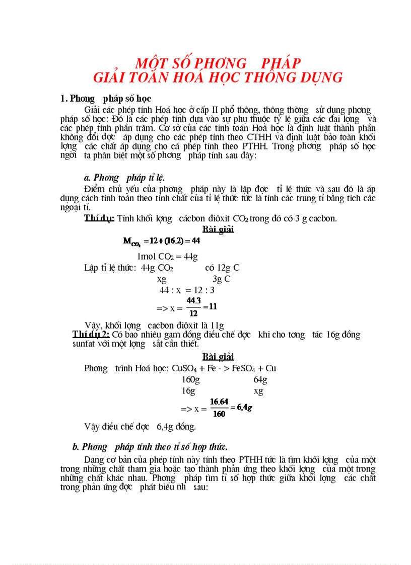 image for page Một số phương pháp giải hóa 9