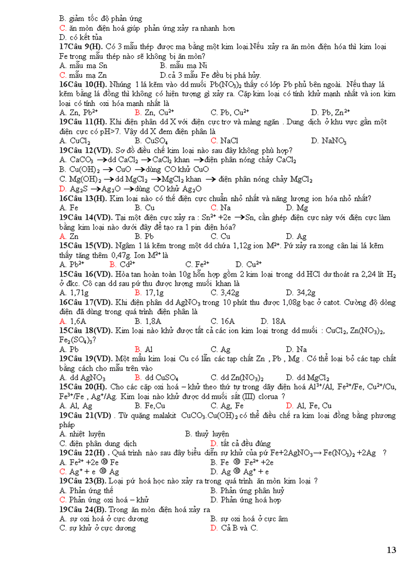 image for page Ngan hang cau hoi 12A