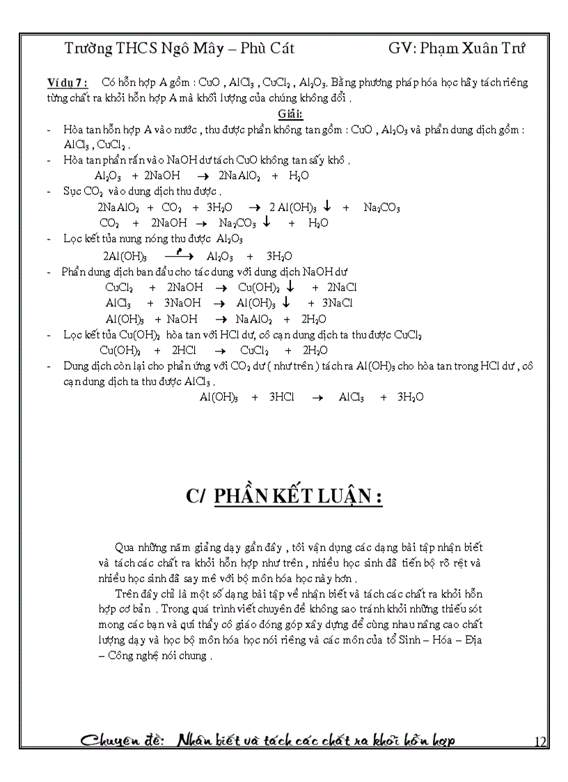image for page Nhận biết và tách các chất