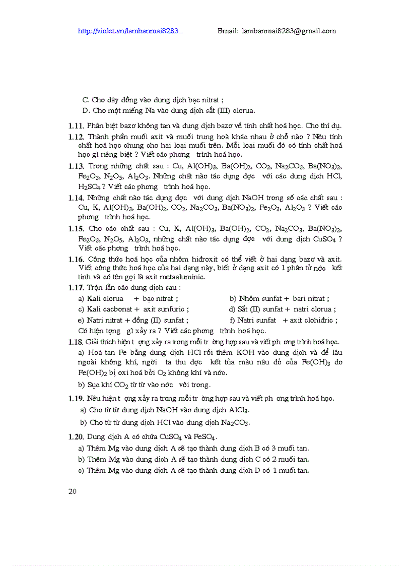 image for page Ôn tập nâng cao Hóa 9 Chương 1