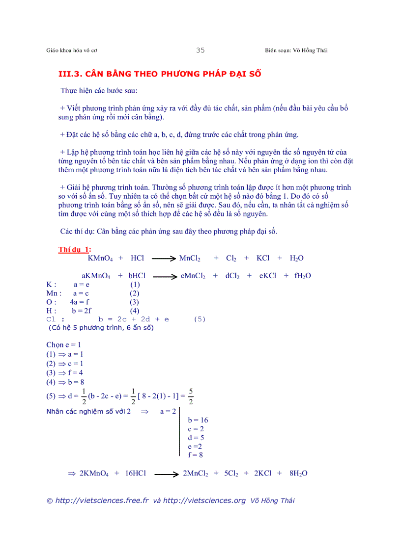 image for page Phương pháp cân bằng PƯHH