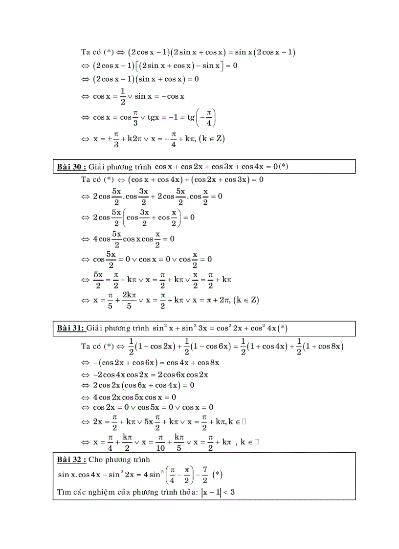 Phương trình lượng giác căn bản 11