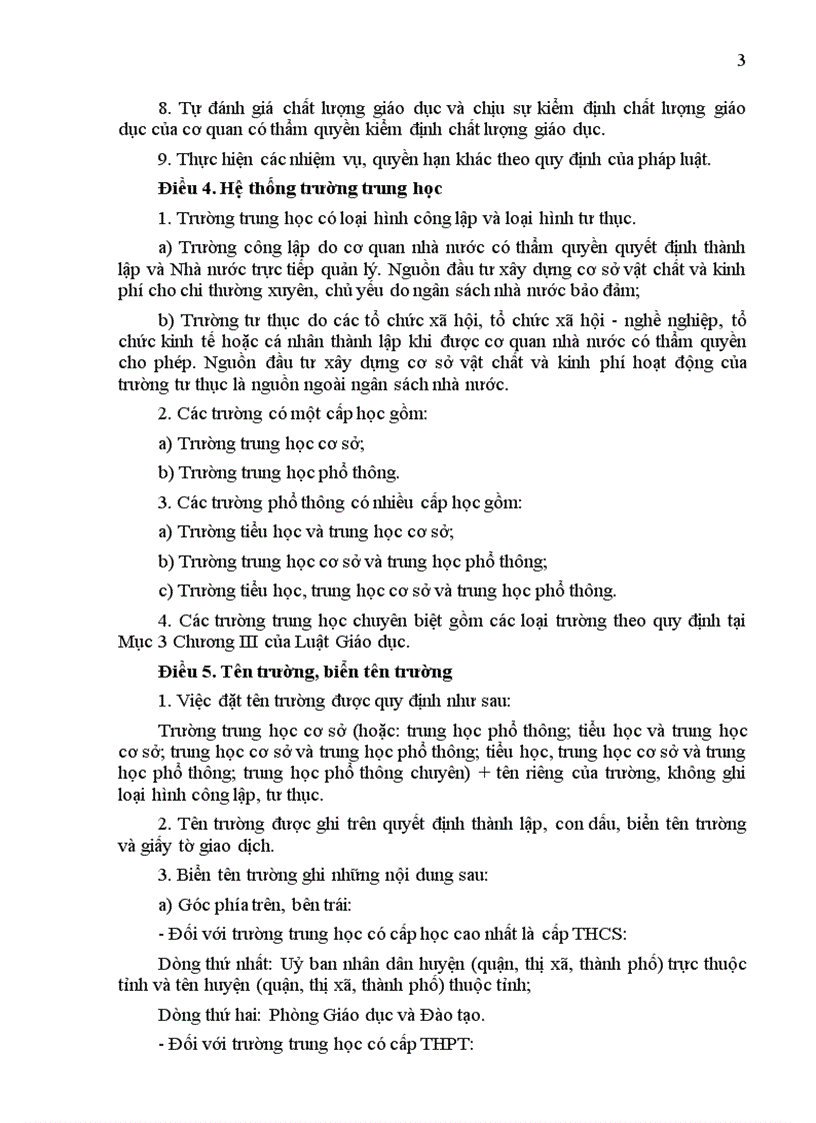 image for page Quyet dinh 07 Dieu le truong THCS THPT va THPT nhieu cap hoc