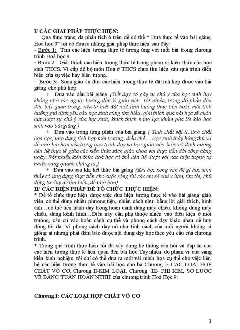 image for page Skkn đưa thực tế vào bài giảng môn hoá