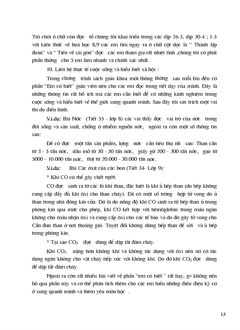 image for page SKKN Nâng cao chất lượng trong giờ dạy Hóa học