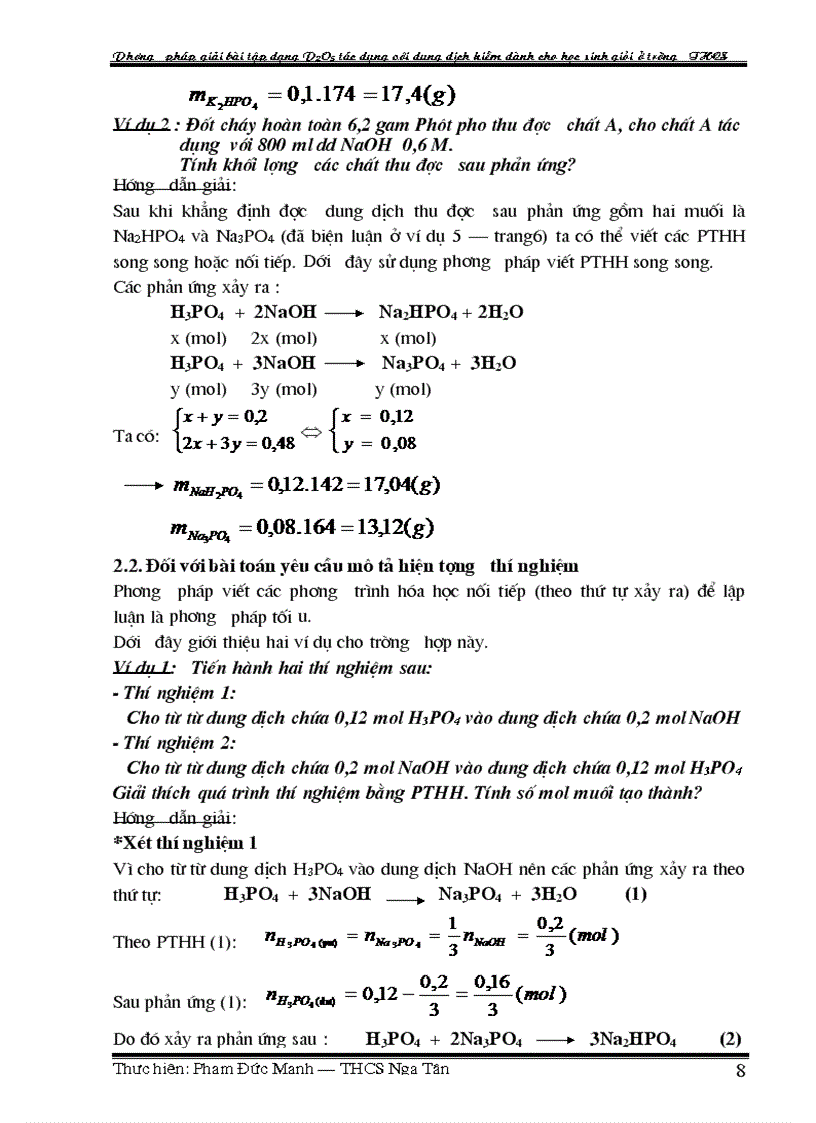 image for page SKKN Phuong phap giai dang bai Diphotphopentaoxit tac dung voi dung dich kiem