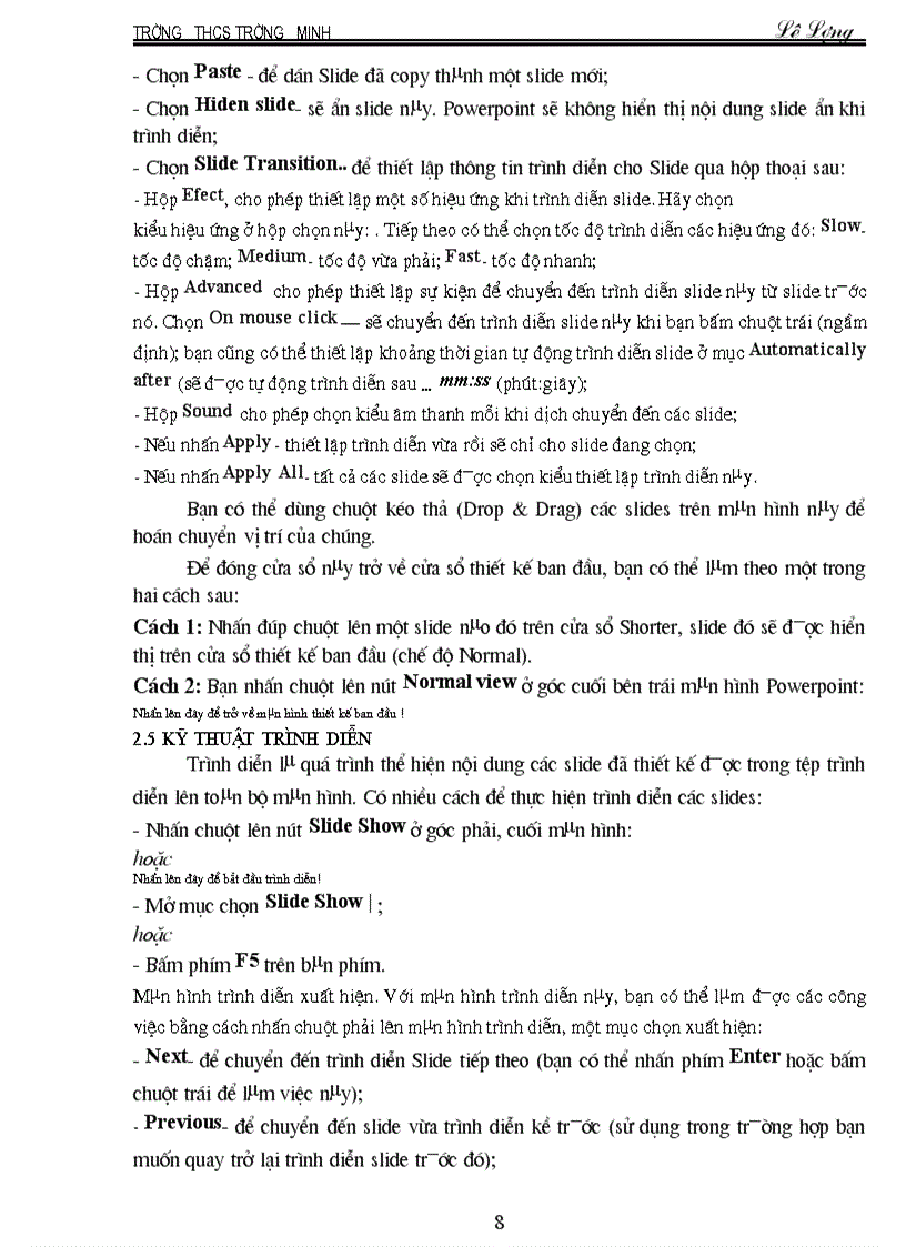 image for page Sử dụng PowerPoint trong giảng dạy