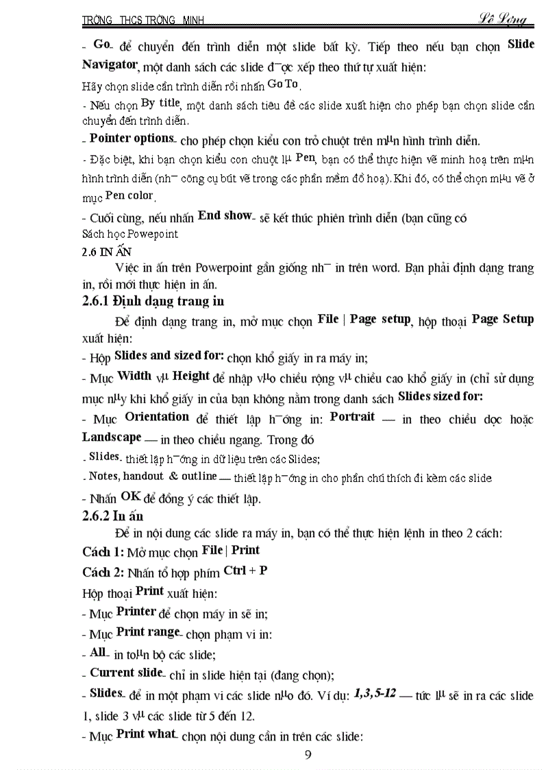 image for page Sử dụng PowerPoint trong giảng dạy