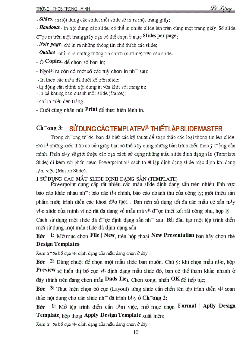 image for page Sử dụng PowerPoint trong giảng dạy