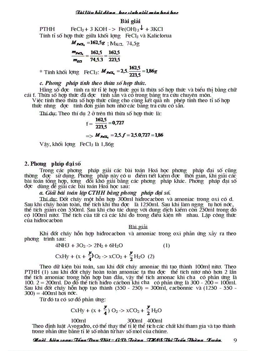 image for page Tài liệu bồi dưỡng học sinh giỏi lờp 9