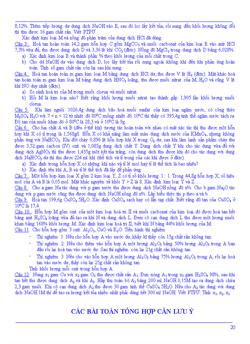 image for page Tài liệu bồi dưỡng học sinh giỏi môn Hóa lớp 9