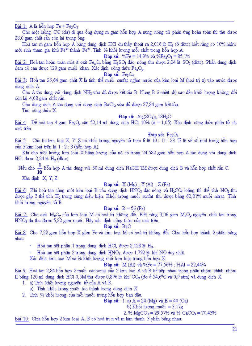 image for page Tài liệu bồi dưỡng học sinh giỏi môn Hóa lớp 9