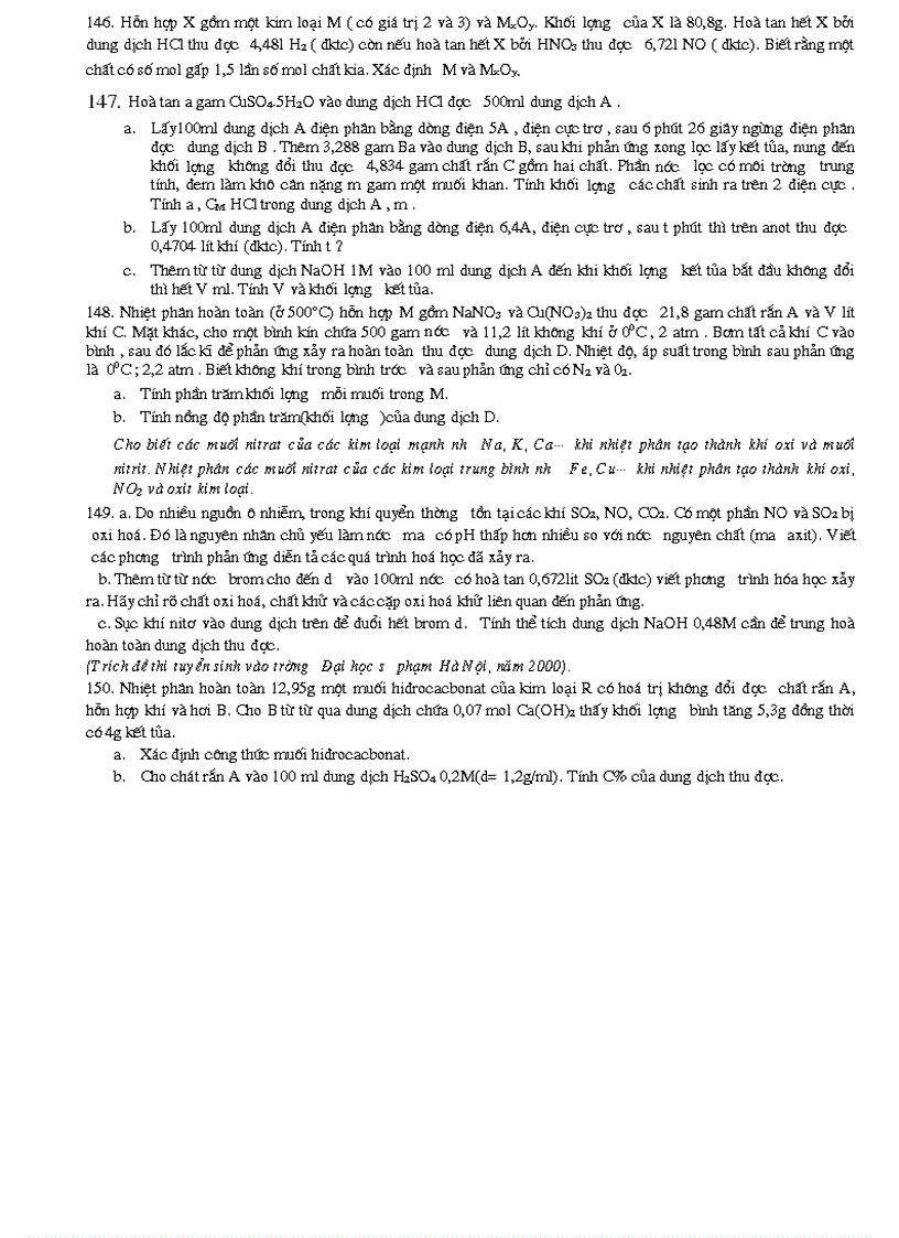 image for page Tài liệu Đề BDHSG Hóa 9 Khá hay