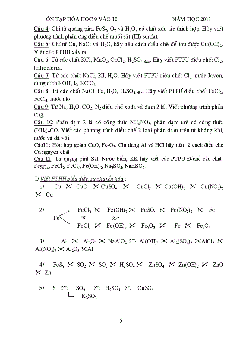 image for page Tai lieu on tap hoa hoc 9