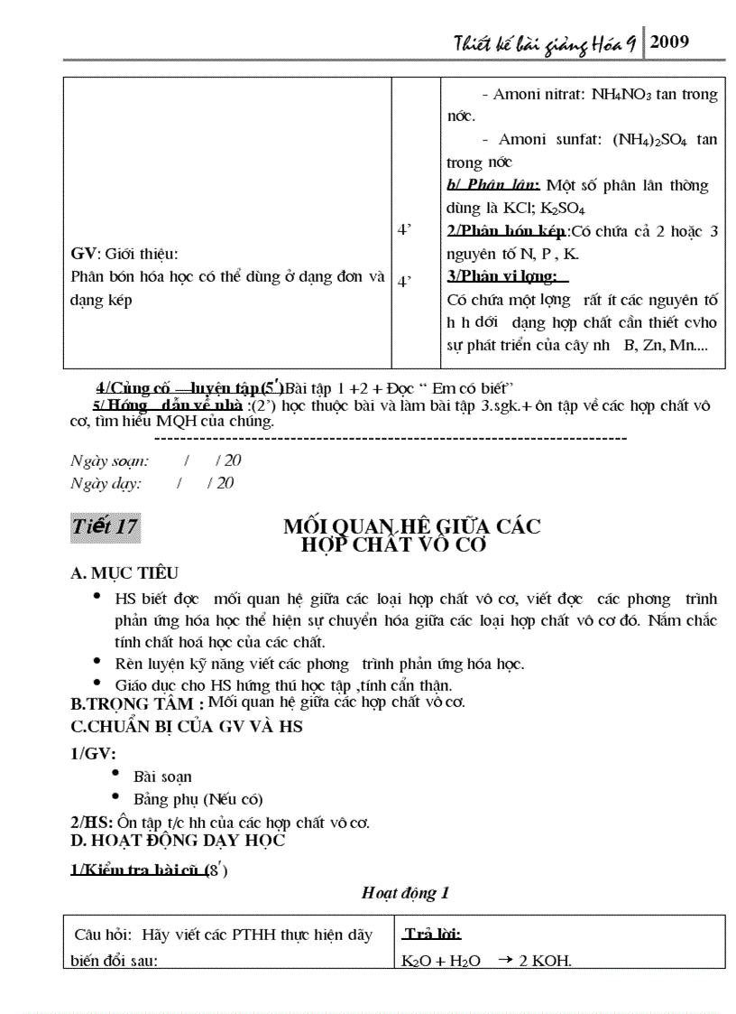 image for page Thiết kế bài giảng Hóa 9