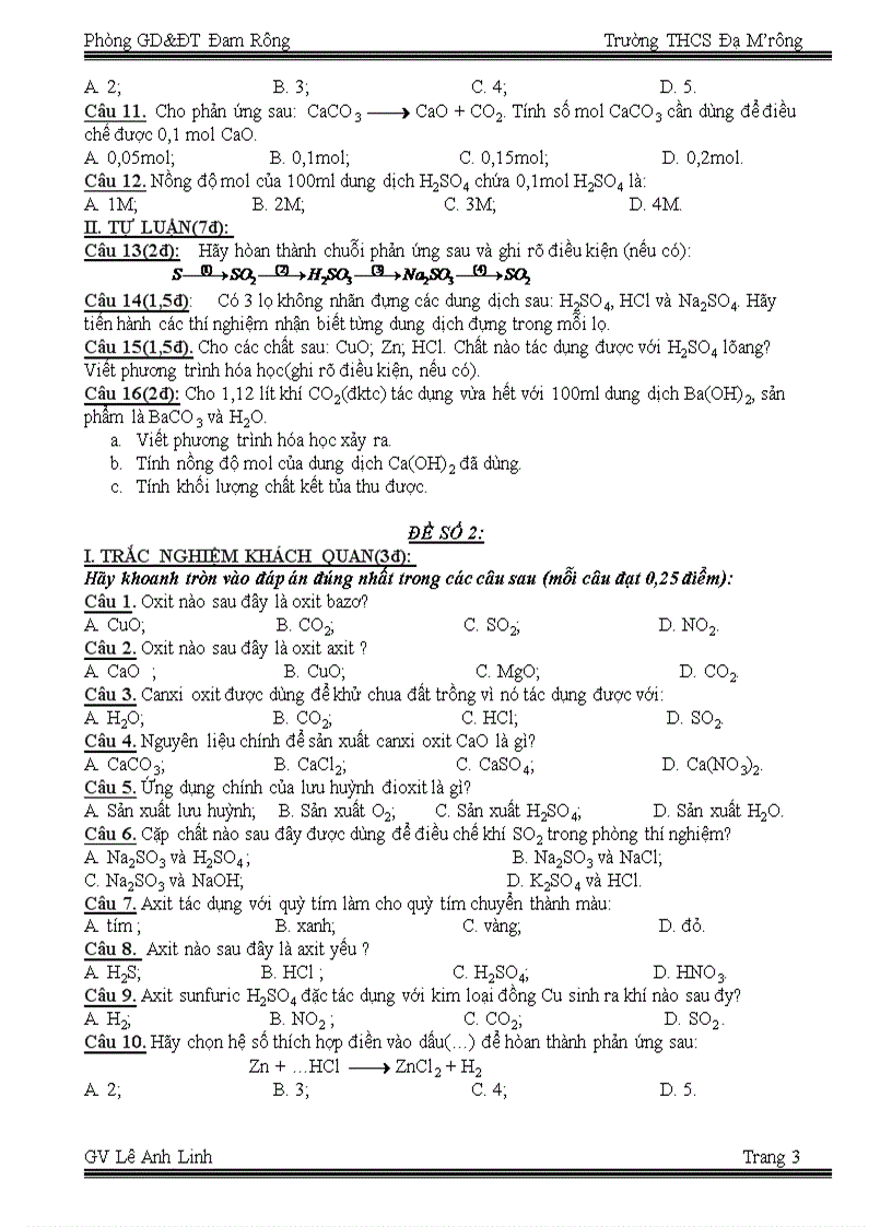 image for page Tiết 10 Kiểm tra 1 tiết số 1 Lớp 9