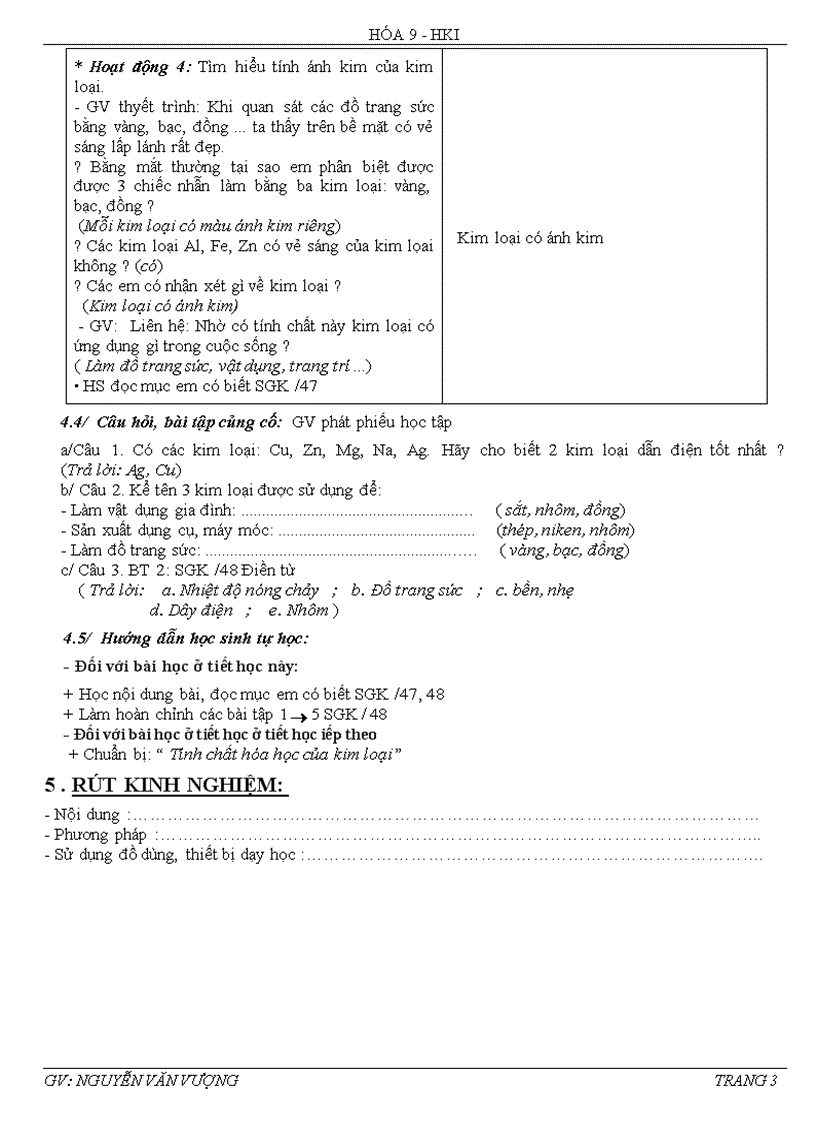 image for page Tiết 21 hóa 9 nh 2011 2012