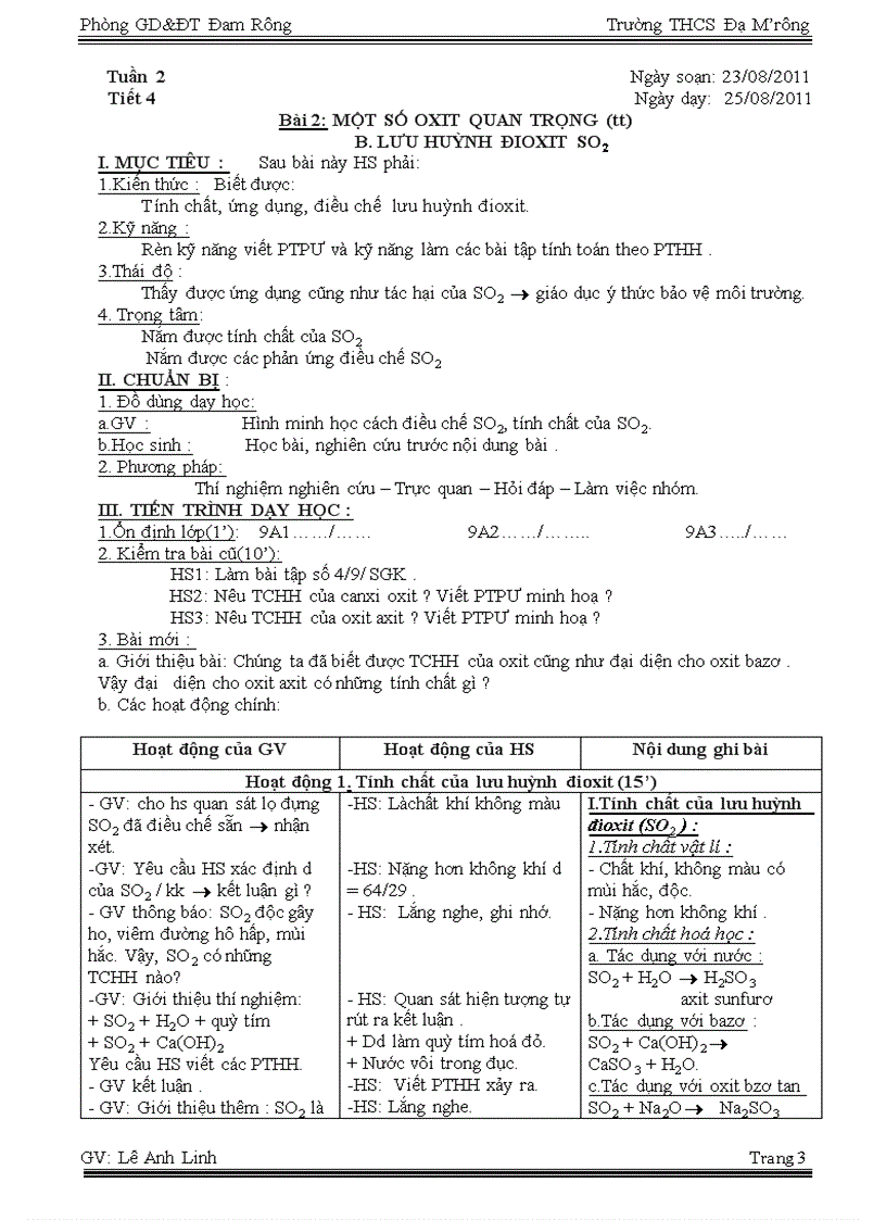 image for page Tiết 3 4 Một số oxit quan trọng